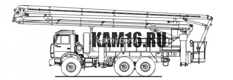 Автогидроподъемник ВС-28К (шасси КАМАЗ-43114 6х6)