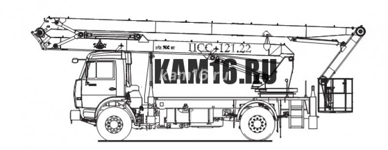 Автогидроподъемник ПСС-121.22 (шасси КАМАЗ-43253 4х2)